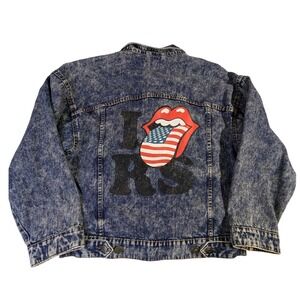 The Rolling Stones Acid Wash Denim Jacket – M Blue 2019 READ
